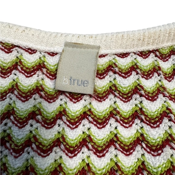 🌈 Y2K Retro Multicolor Knit Tank Top Sleeveless Scoop Neck Size L 🌈 - Picture 4 of 5